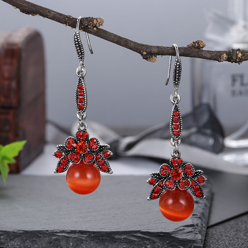 Wholesale Creative Flower Shape Alloy Earrings
